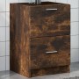 Engineered smoked oak wood sink cabinet 40x37x59 cm by , Bathroom furniture - Ref: Foro24-848105, Price: 71,00 €, Discount: %