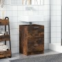 Engineered smoked oak wood sink cabinet 40x37x59 cm by , Bathroom furniture - Ref: Foro24-848105, Price: 71,00 €, Discount: %