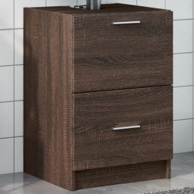 Engineered wood brown oak sink cabinet 40x37x59 cm by , Bathroom furniture - Ref: Foro24-848107, Price: 73,00 €, Discount: %