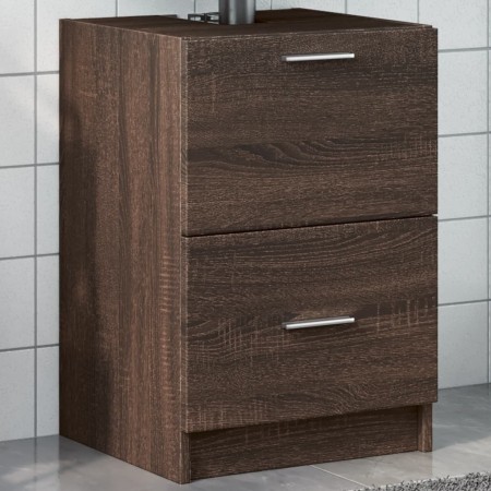 Armario de lavabo madera de ingeniería marrón roble 40x37x59 cm de , Muebles de baño - Ref: Foro24-848107, Precio: 73,16 €, D...