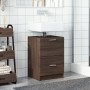 Engineered wood brown oak sink cabinet 40x37x59 cm by , Bathroom furniture - Ref: Foro24-848107, Price: 73,00 €, Discount: %