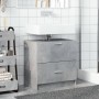 Armario de lavabo madera ingeniería gris hormigón 59x37x59 cm de , Muebles de baño - Ref: Foro24-848111, Precio: 85,66 €, Des...