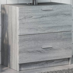 Waschtischunterschrank aus Sonoma-Eichenholz 59x37x59 cm in Grau. von , Badezimmermöbel - Ref: Foro24-848113, Preis: 88,22 €,...