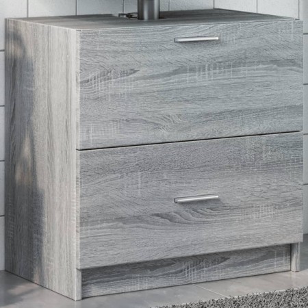 Armario de lavabo madera de ingeniería gris Sonoma 59x37x59 cm de , Muebles de baño - Ref: Foro24-848113, Precio: 87,99 €, De...