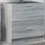 Waschtischunterschrank aus Sonoma-Eichenholz 59x37x59 cm in Grau. von , Badezimmermöbel - Ref: Foro24-848113, Preis: 88,10 €,...