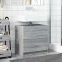 Armario de lavabo madera de ingeniería gris Sonoma 59x37x59 cm de , Muebles de baño - Ref: Foro24-848113, Precio: 88,10 €, De...