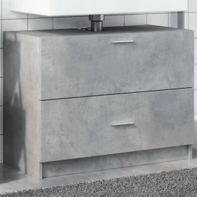 Armario de lavabo madera ingeniería gris hormigón 78x37x59 cm de , Muebles de baño - Ref: Foro24-848118, Precio: 100,58 €, De...