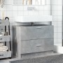 Engineered wood gray concrete sink cabinet 78x37x59 cm by , Bathroom furniture - Ref: Foro24-848118, Price: 100,45 €, Discoun...