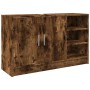 Engineered smoked oak wood sink cabinet 90x29x55 cm by , Bathroom furniture - Ref: Foro24-848126, Price: 78,11 €, Discount: %