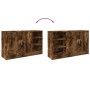 Engineered smoked oak wood sink cabinet 90x29x55 cm by , Bathroom furniture - Ref: Foro24-848126, Price: 78,11 €, Discount: %