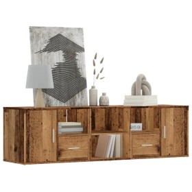 Aged engineered wood corner furniture 160x40x45 cm by , Closets and storage - Ref: Foro24-3307826, Price: 155,99 €, Discount: %