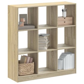 Engineered wood bookshelf in Sonoma oak, 102x32x108 cm. by , Bookcases and shelves - Ref: Foro24-3307839, Price: 106,99 €, Di...