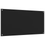 Kitchen splashbacks 2 units black tempered glass 80x50 cm by , Kitchen tools and utensils - Ref: Foro24-3315799, Price: 66,96...