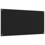 Kitchen splashbacks 2 units black tempered glass 80x60 cm by , Kitchen tools and utensils - Ref: Foro24-3315800, Price: 79,81...