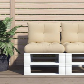 Cushions for pallets, 2 units, beige fabric by , Cushions for chairs and sofas - Ref: Foro24-360837, Price: 40,17 €, Discount: %