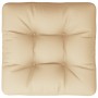 Cojín para sofá de palets de tela beige 50x50x12 cm de , Cojines para sillas y sofás - Ref: Foro24-360428, Precio: 25,57 €, D...