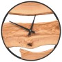 Reloj de pared hierro y madera de olivo marrón Ø35 cm de , Relojes de pared - Ref: Foro24-4008396, Precio: 57,91 €, Descuento: %