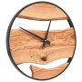 Reloj de pared hierro y madera de olivo marrón Ø35 cm de , Relojes de pared - Ref: Foro24-4008396, Precio: 57,91 €, Descuento: %