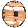 Reloj de pared hierro y madera de olivo marrón Ø35 cm de , Relojes de pared - Ref: Foro24-4008396, Precio: 57,91 €, Descuento: %