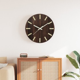 Reloj de pared con escalas y agujas luminosas marrón Ø30 cm de , Relojes de pared - Ref: Foro24-4008404, Precio: 18,99 €, Des...