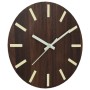 Wall clock with luminous brown scales and hands Ø30 cm by , Wall clocks - Ref: Foro24-4008404, Price: 17,32 €, Discount: %