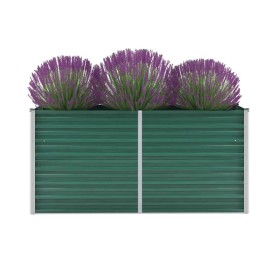 Green galvanized steel garden bed 160x40x77 cm by vidaXL, Pots and planters - Ref: Foro24-44849, Price: 73,19 €, Discount: %