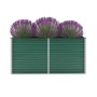 Green galvanized steel garden bed 160x40x77 cm by vidaXL, Pots and planters - Ref: Foro24-44849, Price: 73,13 €, Discount: %