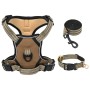 Brown adjustable dog harness with leash and collar. by , Dog products - Ref: Foro24-4013392, Price: 26,99 €, Discount: %