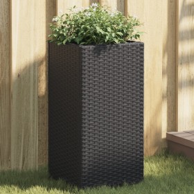 2 black synthetic rattan planters 30x30x60 cm by , Pots and planters - Ref: Foro24-3210516, Price: 94,85 €, Discount: %