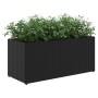 Planter with 2 black PE rattan pots 2 units 72x30x32 cm by , Pots and planters - Ref: Foro24-3210528, Price: 84,45 €, Discoun...