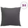 Sofa cushions 4 units in anthracite gray fabric 40x40 cm by , Cushions for chairs and sofas - Ref: Foro24-360359, Price: 33,5...