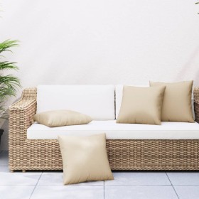 Sofa cushions 4 units beige fabric 50x50 cm by , Cushions for chairs and sofas - Ref: Foro24-360384, Price: 40,99 €, Discount: %