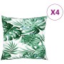 Sofa cushions 4 pcs leaf print fabric 40x40 cm by , Cushions for chairs and sofas - Ref: Foro24-360371, Price: 28,21 €, Disco...