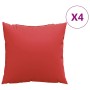 Sofa cushions 4 units red fabric 60x60 cm by , Cushions for chairs and sofas - Ref: Foro24-360409, Price: 59,25 €, Discount: %