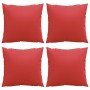 Sofa cushions 4 units red fabric 60x60 cm by , Cushions for chairs and sofas - Ref: Foro24-360409, Price: 59,25 €, Discount: %