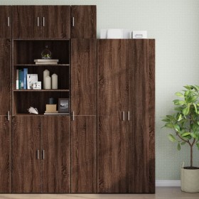 Narrow engineered wood wardrobe in brown oak, 30x42.5x225 cm by , Sideboards - Ref: Foro24-3281265, Price: 170,95 €, Discount: %