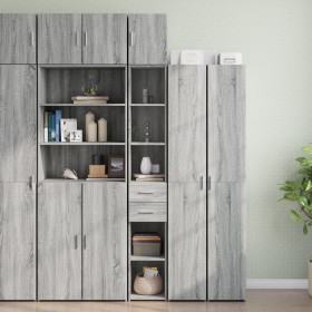 Narrow Sonoma Gray Engineered Wood Wardrobe 30x42.5x225 cm by , Sideboards - Ref: Foro24-3281271, Price: 134,94 €, Discount: %