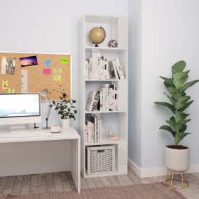 Glossy white plywood shelf 45x24x159 cm by vidaXL, Bookcases and shelves - Ref: Foro24-800114, Price: 52,99 €, Discount: %