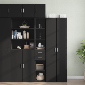 Narrow black engineered wood wardrobe 30x42.5x225 cm by , Sideboards - Ref: Foro24-3281267, Price: 135,99 €, Discount: %