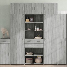 Wooden wardrobe in gray Sonoma engineering 70x42.5x225 cm by , Sideboards - Ref: Foro24-3281341, Price: 243,99 €, Discount: %