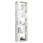 Glossy white plywood shelf 45x24x159 cm by vidaXL, Bookcases and shelves - Ref: Foro24-800114, Price: 55,36 €, Discount: %