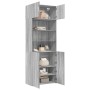 Wooden wardrobe in gray Sonoma engineering 80x42.5x225 cm by , Sideboards - Ref: Foro24-3281348, Price: 241,99 €, Discount: %