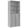 Wooden wardrobe in gray Sonoma engineering 80x42.5x225 cm by , Sideboards - Ref: Foro24-3281348, Price: 241,99 €, Discount: %