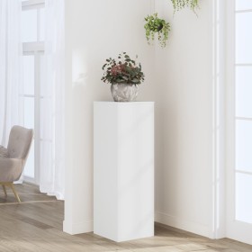 Plant stands made of white engineered wood 33x33x100 cm by , Pot stands - Ref: Foro24-852951, Price: 73,99 €, Discount: %