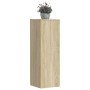 Soportes de plantas madera ingeniería roble Sonoma 33x33x100 cm de , Soportes para macetas - Ref: Foro24-852953, Precio: 79,5...