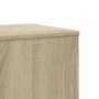 Engineered wood plant stands in Sonoma oak, 33x33x100 cm. by , Pot stands - Ref: Foro24-852953, Price: 79,56 €, Discount: %