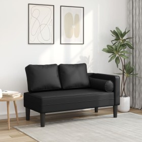 Daybed sofa with black synthetic leather cushions by , Daybeds - Ref: Foro24-4007563, Price: 140,99 €, Discount: %