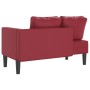 Chaiselongue-Sofa mit roten Kunstlederkissen. von , Tagesbetten - Ref: Foro24-4007568, Preis: 142,30 €, Rabatt: %