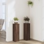 Soportes de plantas 2 uds madera marrón roble 17x17x60 cm de , Soportes para macetas - Ref: Foro24-852939, Precio: 54,51 €, D...