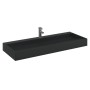 Sink made of mineral/matte black marble casting 120x46x11 cm by , Sinks - Ref: Foro24-155983, Price: 306,99 €, Discount: %